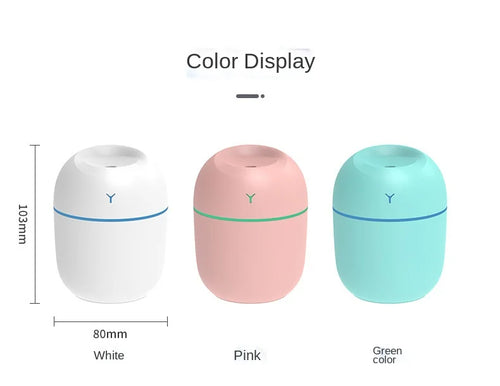 Mini Portable USB Humidifier & Essential Oil Diffuser with LED Night Light