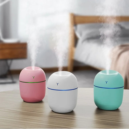Mini Portable USB Humidifier & Essential Oil Diffuser with LED Night Light
